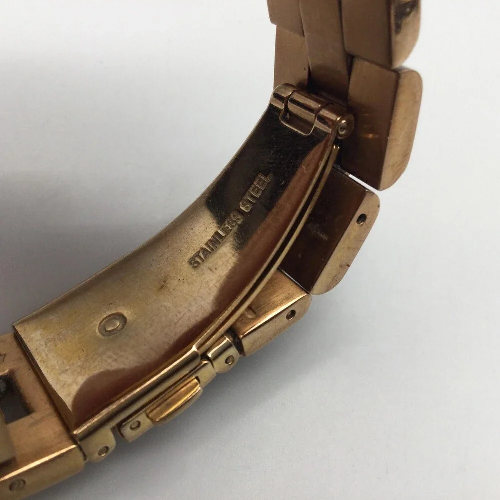 Marc By Marc Jacobs Henry Womens Watch 37mm Rose Gold Tone New Battery 6.25